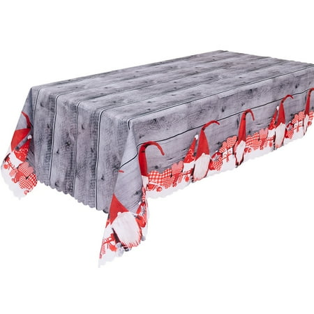 

Christmas Tablecloth Xmas Printed Rectangular Table Cover for Dining Room Kitchen Decor 56Inch x 70Inch A