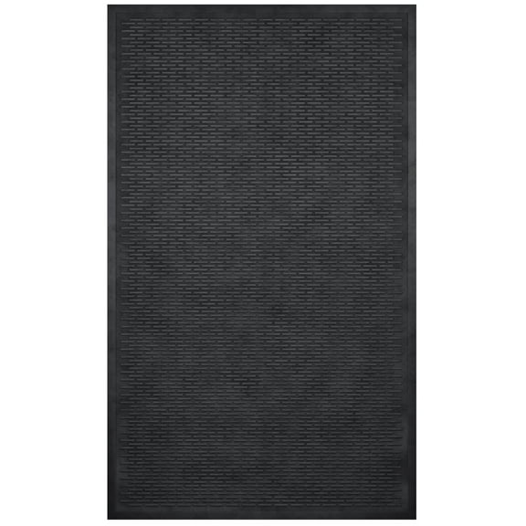 Ottomanson Black Rubber Doormat