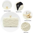 thumbnail image 4 of Women Pearl Clutch Bag Beaded Evening Bag Rhinestone Handbag Bridal Wedding Purse Shoulder Bag Crystal Crossbody Bag, 4 of 6