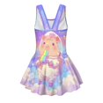 thumbnail image 5 of Uourmeti Cartoon Astronaut Hamster Swim Dress for Girls Quick Dry Skirted One-Piece Swimsuit with Built-In Liner Perfect for Beach Pool Vacations, 5 of 8