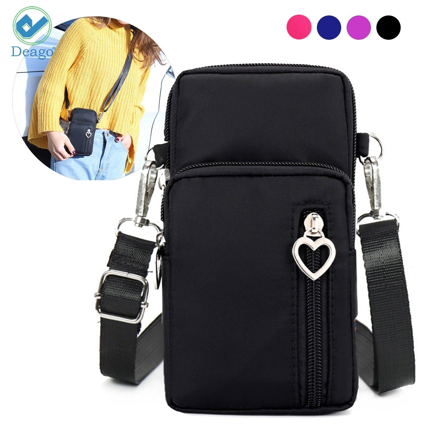 Deago Roomy Pockets Series Small Crossbody Bags Phone Purse Wallet Sport Arm Bag For Women Girls ...