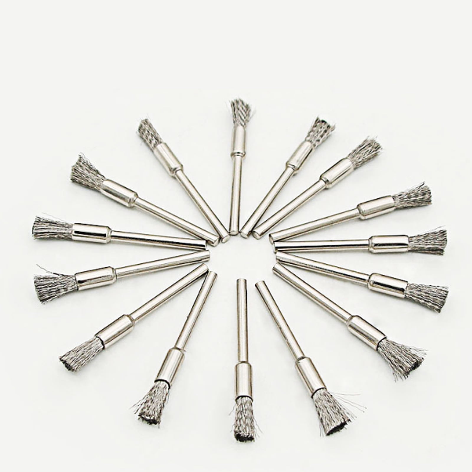 24Pcs Stainless Steel Wire Brush Set Dremel Rotary Tool Die Grinder for Removal