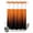 Orange, variant on No Hook Shower Curtain, Burnt Orange Black Ombre Shower Curtains for Bathroom with See Through Top Window, Modern Abstract Striped Gradient Waterproof & Washable Bath Curtain Extra Long 72"x84"