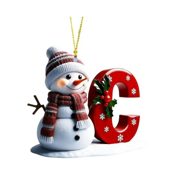 Adornos navideños personalizados con letras 2025 | Colgante acrílico para decorar el árbol | Adornos navideños personalizables para la decoración del hogar