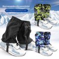 thumbnail image 2 of Snow Leg Gaiters Water Resistant Boot Gaiters for Hiking Camping Hunting Skiing Rain Shoe Gaiters Ski Leg Gaiters Green, 2 of 4