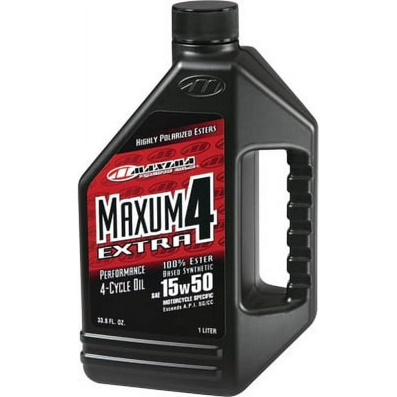 Maxima (30-30901) Extra4 10W-60 Synthetic 4T Motorcycle Engine Oil - 1 Liter Bottle