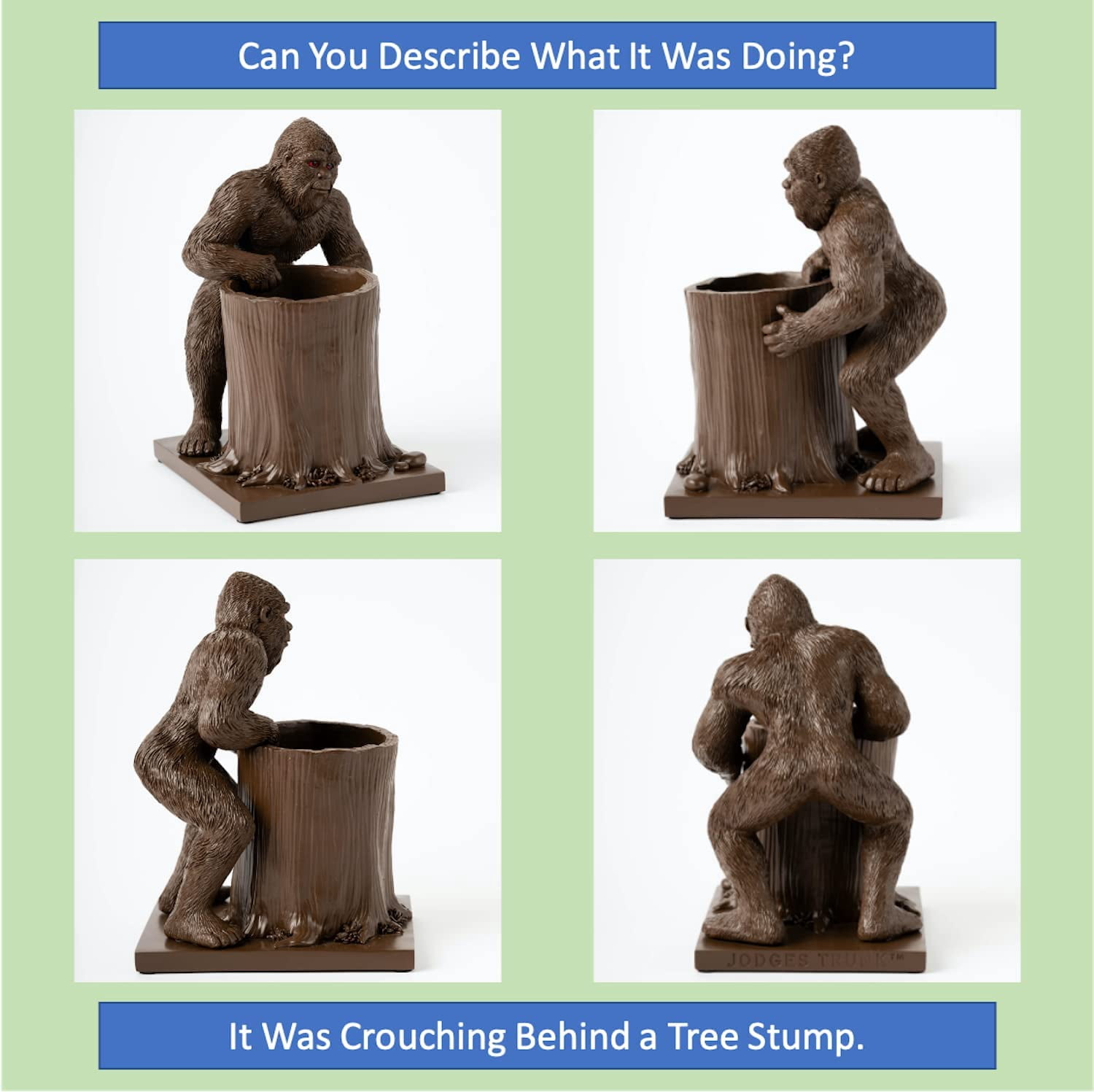 Jodges Trunk Bigfoot Pen and Pencil Holder – Sasquatch Desk Accessories and Office Decor – Bigfoot Gifts for Men and Women – Fun Cryptid Gifts for White Elephant Party
