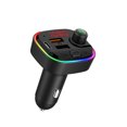 thumbnail image 1 of Transmisor FM Bluetooth para coche, accesorios para coche Bluetooth, adaptador inalámbrico para coche, kit de música Bluetooth con 2 cargadores USB para coche, retroiluminación LED, tarjeta TF/USB pa JAMW Sencillez, 1 of 5