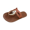 thumbnail image 2 of Womens Sandals Wide Width, Going Out Shoes for Women, Wide Width Sandals for Women, Women's Gold Flip Flops Summer Sandals 2026 Wedding Dressy Vacation Beach Open Toe Slides Shoes, Brown 8, 2 of 5