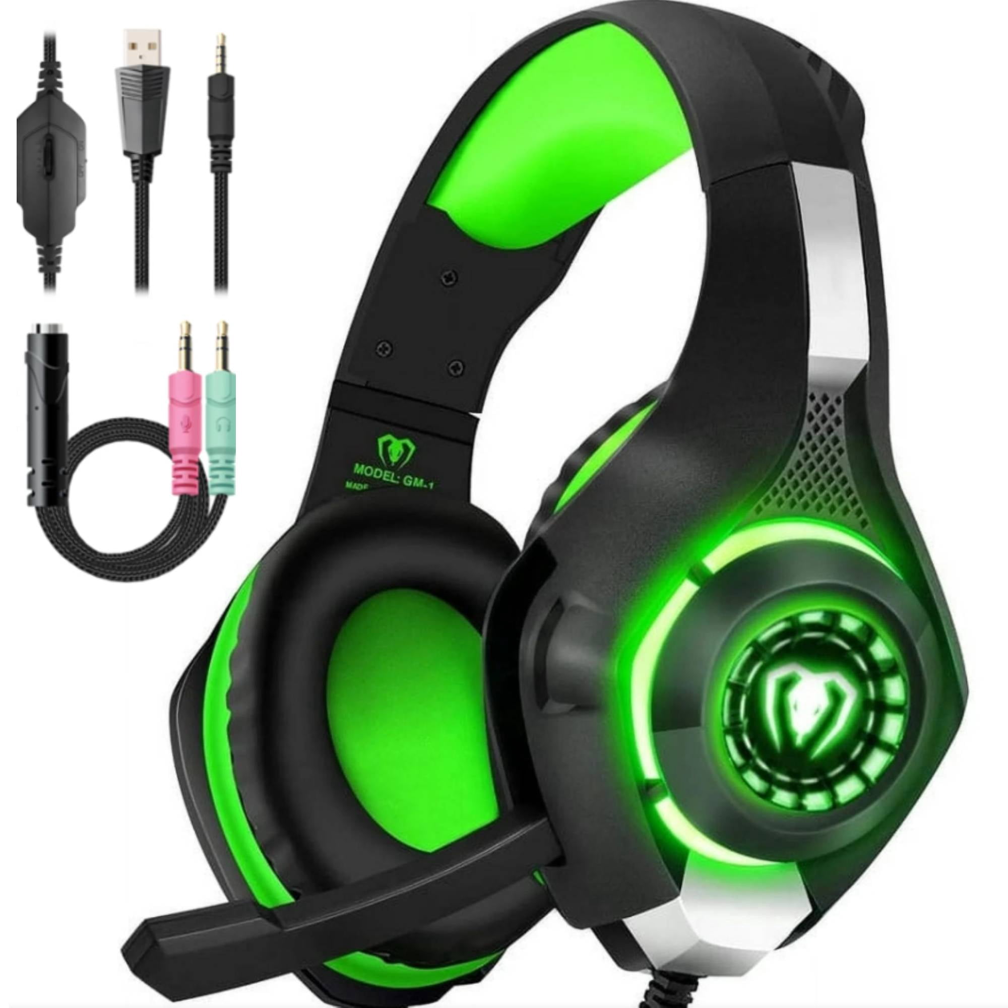 BlueFire Gaming Headsets for PS5, PS4, Xbox One, Headphones Gaming with Noise Canceling Microphone Surround Sound & LED RGB Light for PC Laptop, Switch, MAC