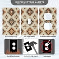 thumbnail image 3 of Yayeee Toggle Light Switch Wall Plate 1-Gang 4.5"x2.7" Home Decorative Outlet Cover, Geometric Designs, 3 of 7