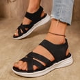 thumbnail image 4 of Pandaie Womens Walking Hiking Sandals Comfortable Arch Support Orthopedic Summer Shoes Mesh Breathable Open Toe Sneakers for Plantar Fasciitis Black 6, 4 of 9