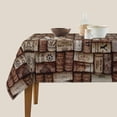 thumbnail image 6 of 60x60 Inch Table Cloths for Square Tables, Wine Cork Tablecloth, Farmhouse Table Cover for Dining Table Waterproof Wipeable Tablecloths for Kitchen Dining Room Party, 6 of 6