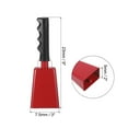 thumbnail image 2 of 9inch Cow Bells for Football Games, 1pcs Cowbells for Sporting Events Bulk Loud Noise Makers Metal Cow Bell with Handle for Cheering Competition Marathon Wedding DIY Paint, Red, 2 of 7