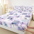 thumbnail image 3 of Homewish Flying Dragonflies 4pcs Bed Sheets for Teenagers Adults,Abstract Geometric Plaid King Sheets,Vintage Retro Gradient Super Cozy Sheet Set,Lightweight Room Decor, 3 of 7