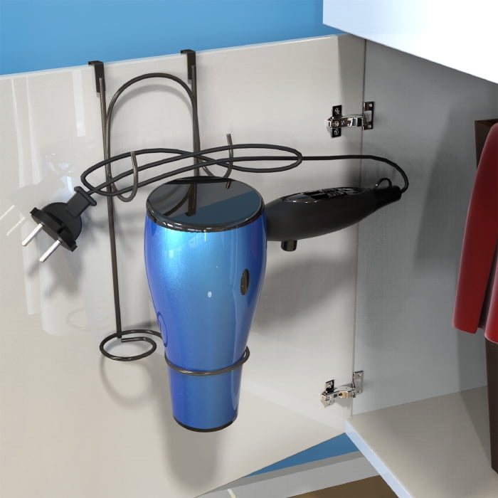 Hair Dryer Holder Door Bathroom Styling Rack Holster
