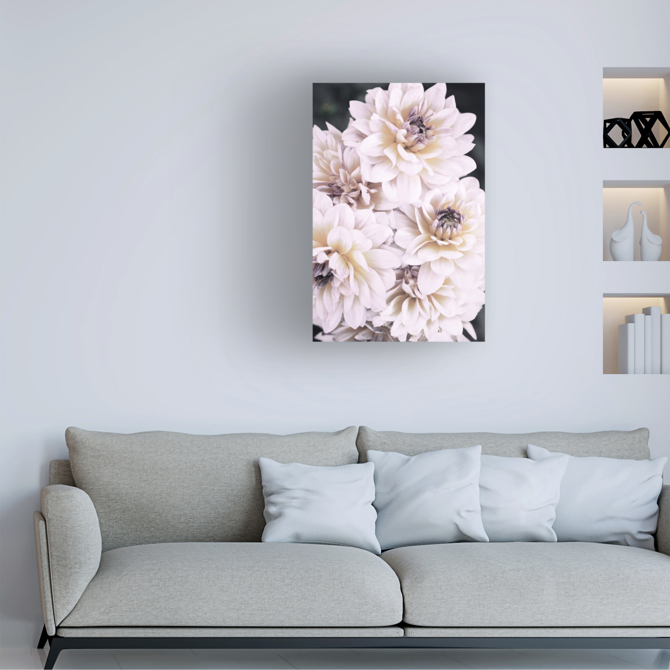 Trademark Fine Art Pictufy Studio Pinkish Flowers Canvas Wall Art