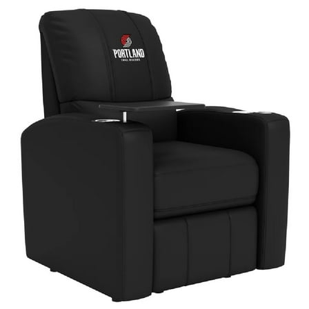 DreamSeat Black Stealth Power Plus Recliner Embroidered Portland Trailblazers Secondary Logo