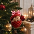thumbnail image 4 of IPEWLEX Rabbit in Pinecone Christmas Ornament – Cute Animal Design Hanging Tree Decor, 4 of 7