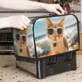 thumbnail image 6 of KLL Surfing Cat Sun Print 2 Slice Toaster Dust Covers Kitchen Small Appliance Cover with 2 Pockets,Can hold Jam Spreader Knife & Toaster Tongs (11.4 x 7.9 x 7.5), 6 of 6