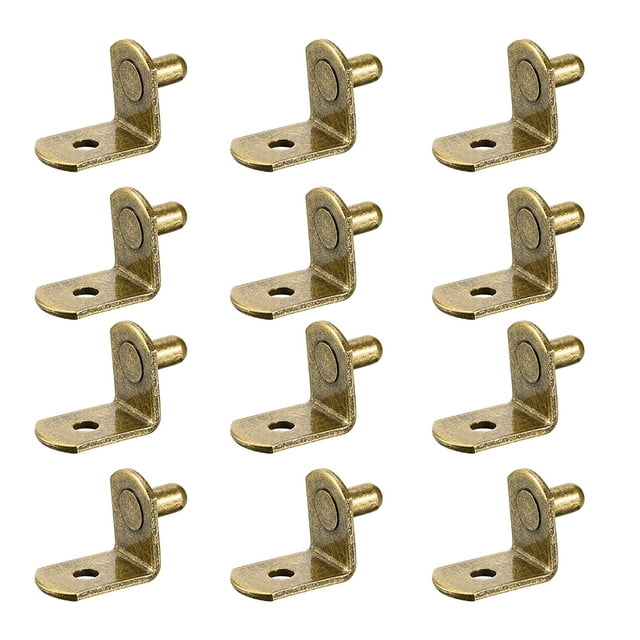 Uxcell 0.2'' Soporte de estante Soporte de estante con agujero Bronce 50pcs