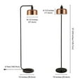 thumbnail image 5 of Evelyn&Zoe Cadmus 57" Tall Floor Lamp with Metal Shade, Blackened Bronze/Copper/Copper, 5 of 9
