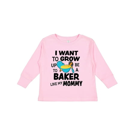 

Inktastic I Want To Grow up To Be a Baker Like My Mommy Boys or Girls Long Sleeve Toddler T-Shirt