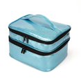 thumbnail image 1 of The essential oil carrier bag can hold more than 30 nail gels. Multiple pockets for lip polish. Nail polish organizer (blue)., 1 of 4