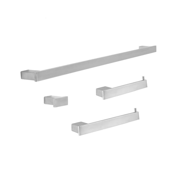 BOANN Sweden Series T304 Stainless Steel Bathroom Accessory Set in Brushed Nickel, 4 Piece