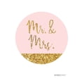 thumbnail image 3 of Blush Pink Gold Glitter Print Wedding Round Cupcake Topper DIY Party Favors Kit, 20-Pack, 3 of 3