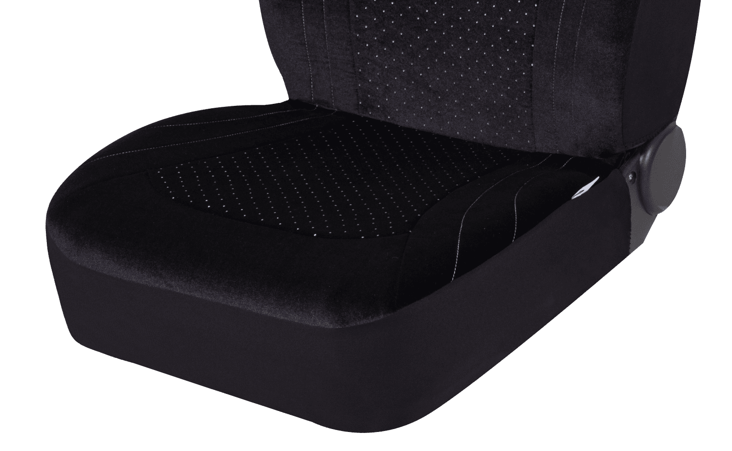 Auto Drive Car Seat Cover - Low Back Flannel Seat Covers - Black - Universal Fit - 22WMD01
