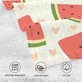 thumbnail image 4 of Dreamtimes Cute Watermelon Slice Cotton Towels Set 2 Pcs Absorbent Hand Towel Face Towels Kitchen Towels Bath Towels for Bathroom Laundry Room Kitchen 16 x 28 Inches, 4 of 7
