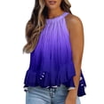 thumbnail image 1 of adviicd Womens Tank Tops Womens Sleeveless V Neck Workout Tops Cute Racerback Tank Tops Summer Clothes Purple,M, 1 of 4