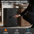 thumbnail image 6 of Tigerking 3.47 Cu. ft. Biometric Fingerprint Fireproof Safe Box for Home Office, Digital Keypad Safes with Removable Shelf, 6 of 10