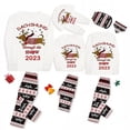 thumbnail image 3 of Pijamas familiares a juego de Navidad, conjunto de pijamas de Dachshund a través de la nieve, Tops de reno, pantalones, 2023, 3 of 3
