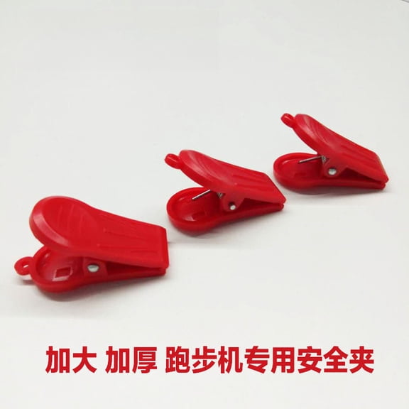 WEUVEB 4Pcs Universal Red Treadmill Key Replacement Clamp with Spring Design for Running Machines