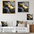thumbnail image 4 of Designart "Fusion of Gold and Grey Volcano I" Abstract Framed Wall Art - Gold Abstract Marble Bedroom Framed Canvas Wall Art, 4 of 6