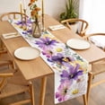 thumbnail image 3 of Wild Flowers Table Runner - 108 Inch Long, Kitchen Dining Table Runner Dresser Scarves, Farmhouse Country Floral Leaf Plant Farmhouse Decor for Coffee Tables Wedding Party Banquet, 3 of 8