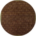 thumbnail image 1 of Ahgly Company Indoor Round Abstract Light Blue Modern Area Rugs, 5' Round, 1 of 4