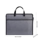 thumbnail image 3 of Maletín portátil de tela de gran capacidad - 38x30x8cm Bolsa de documentos de negocios para hombres, compartimentos múltiples, negro/gris/azul marino, 3 of 8