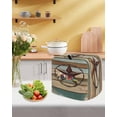 thumbnail image 5 of Teal Brown Farmhouse Stand Mixer Dust Cover with Storage Pocket & Handles, Country Texas Star Vintage Fits All Tilt Head & Bowl Lift Kitchen Appliance Cover Organizer Bag Accessories, 4.5-5 Quart, 5 of 6