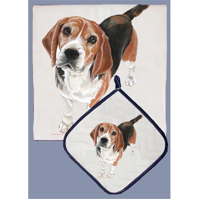 Beagle Water Color Painted style Art Potholder