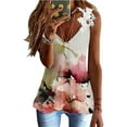 thumbnail image 4 of Spring Tops for Women 2025 Viikei Womens Tank Tops Plus Size Tank Tops for Women Fashion Women's Casual Printed V-Neck Sleeveless Pullover Off Shoulder Lace Tops Blouse T-Shirt, 4 of 6