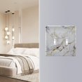 thumbnail image 5 of 3 Gang Switch Covers White and Gold Marble Light Wall Plate Home Faceplate Switch Plates 6.37”x4.48”, 5 of 8