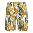 thumbnail image 6 of Naloa Yellow Tulips Men's Beach Shorts, Surfing shorts, Swim trunks, Quick Dry Swim Trunks for Surfing Beach Fun - Small, 6 of 9