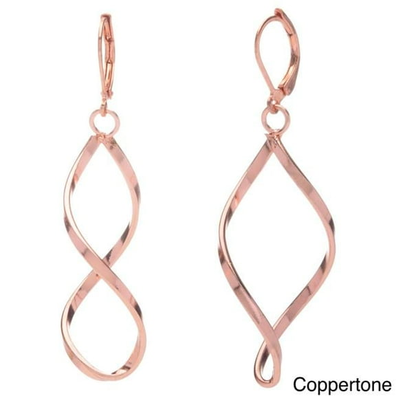 J&H Designs J2708-EP-Copper Twisted Infinity-shaped Earrings