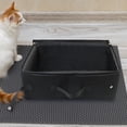 thumbnail image 1 of Caja de arena para gatos de viaje plegable 600D Oxford bandeja de baño móvil para gatos resistente al agua, 1 of 7