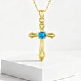 thumbnail image 7 of Taioiat Cross Necklaces for Women 14K Gold Plated December Birthstone Necklace Christian Pendant Religion Jewelry Gifts Wife Mother Girlfriend, 7 of 7