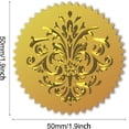 thumbnail image 2 of 100Pcs Baroque Pattern Gold Foil Embossed Stickers - Self Adhesive Gold Foil Embossed Certificate Seals for Envelope Invitation Letter, 2 of 8