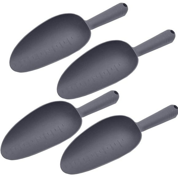 Garden Tool Plastic Hand Shovels for Gardening Non-Slip Potting Soil Scoop Home Gardening Tools for Soil Transplanting Weeding Digging Planting, Kids Beach Sand Toys (4 Pcs, Multicolor)